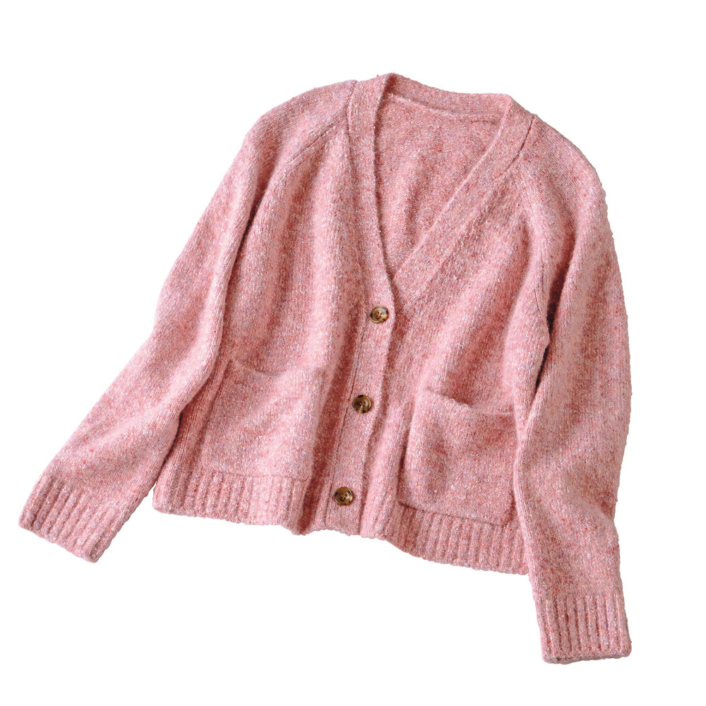 ミドルゲージ メランジカラー カーディガン ニットカーディガン ニット セーター 121801