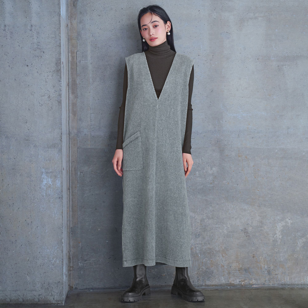 ラメ入りコーデュロイ ジャージー ジャンパースカート ジャンパースカート スカート 121202