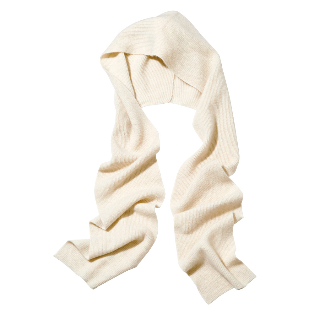 ヘアリーニット 畦編み フーディストール ストール スカーフ マフラー 121302