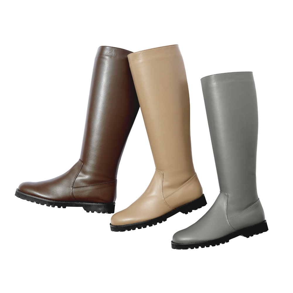 スムースレザー ロングブーツ(日本製) ロングブーツ ミドルブーツ ブーツ 122306