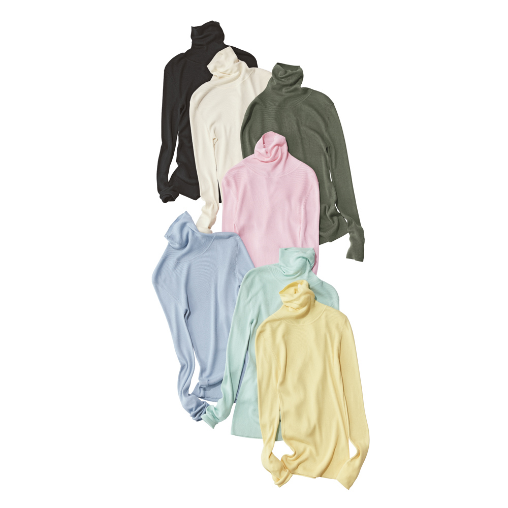 UVカット 洗える シルク100% タートルネック プルオーバー UV対策ウェア UV 紫外線対策 133801