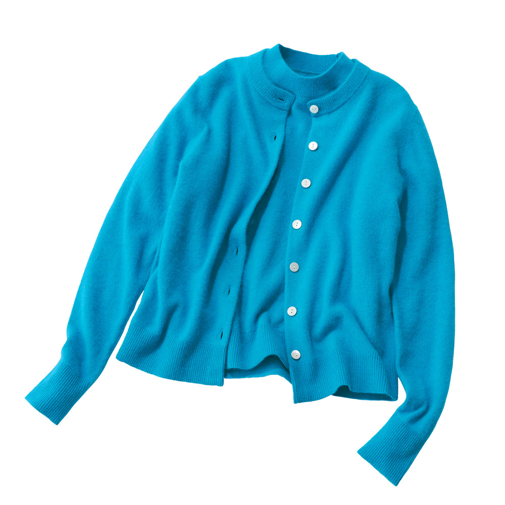 へアリーニット クルーネック カーディガン ニットアンサンブル ツインニット ニット セーター 134101