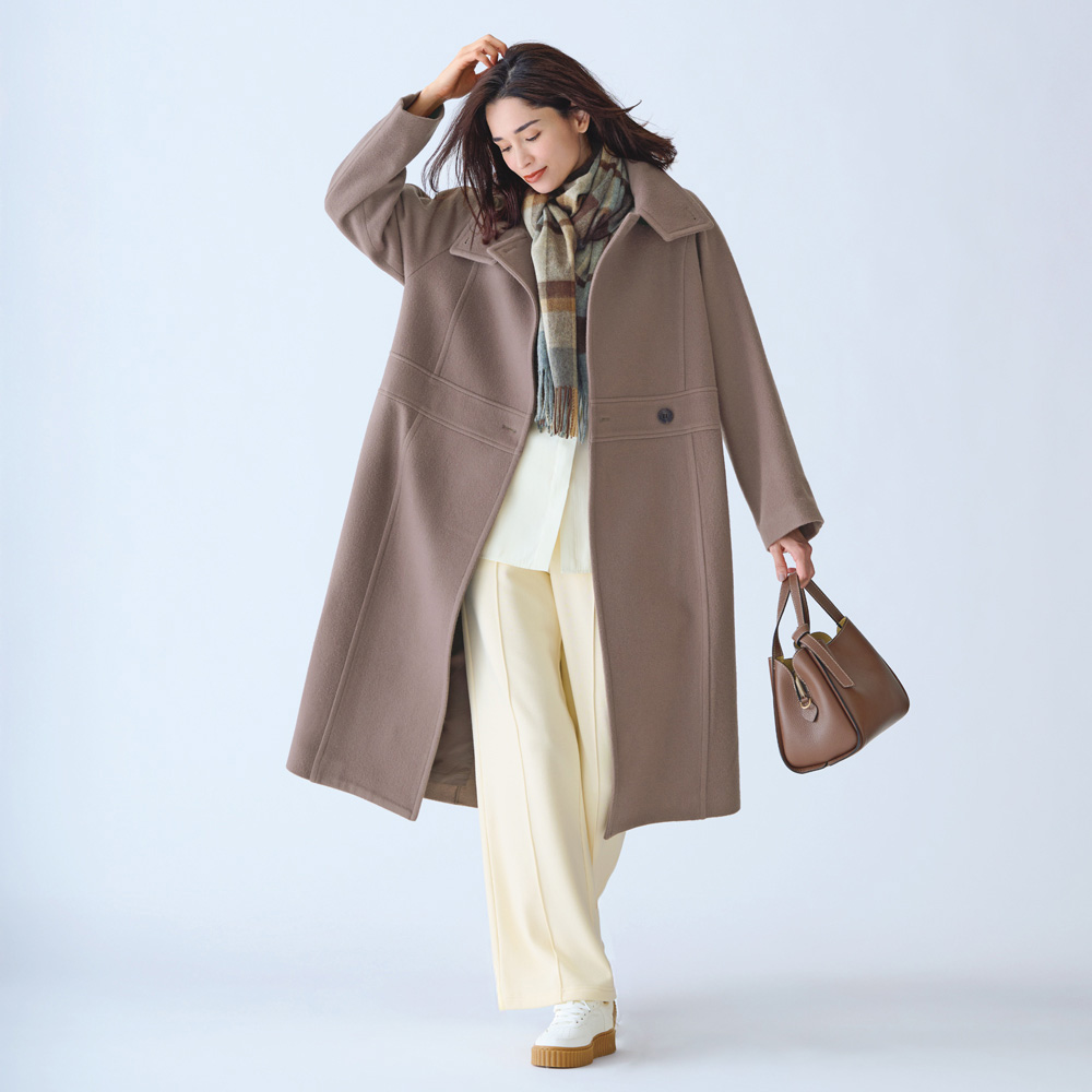 スタンドカラー ウールビーバー コート スタンドカラーコート コート 134001