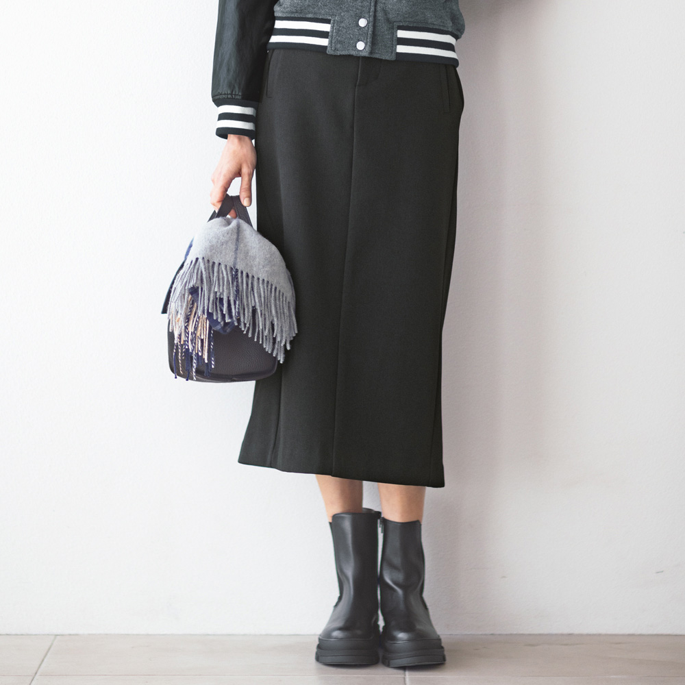 洗える 裏起毛 ボンディング スカート ロングスカート マキシ丈スカート スカート 137202