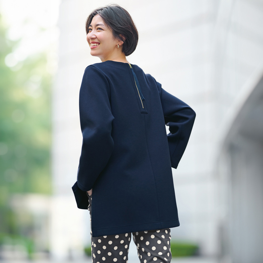 ヘムデザイン ダンボール チュニック プルオーバー シャツ ブラウス 148003