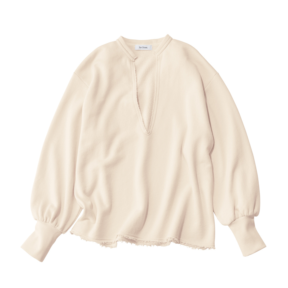 トンプキン裏毛 深Vネック プルオーバー プルオーバー シャツ ブラウス 148301