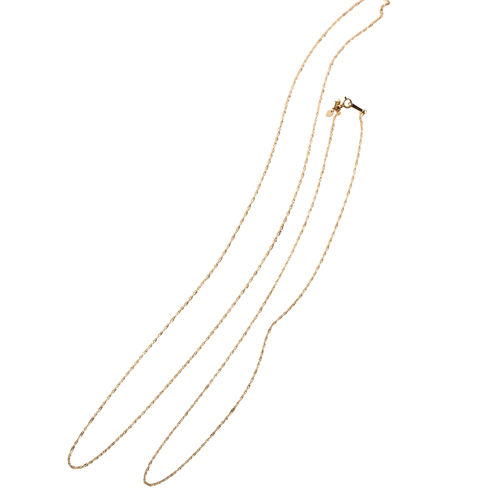 ≪45cm≫ K10 スクリューチェーン ネックレス ゴールド製 ジュエリー アクセサリー 147310