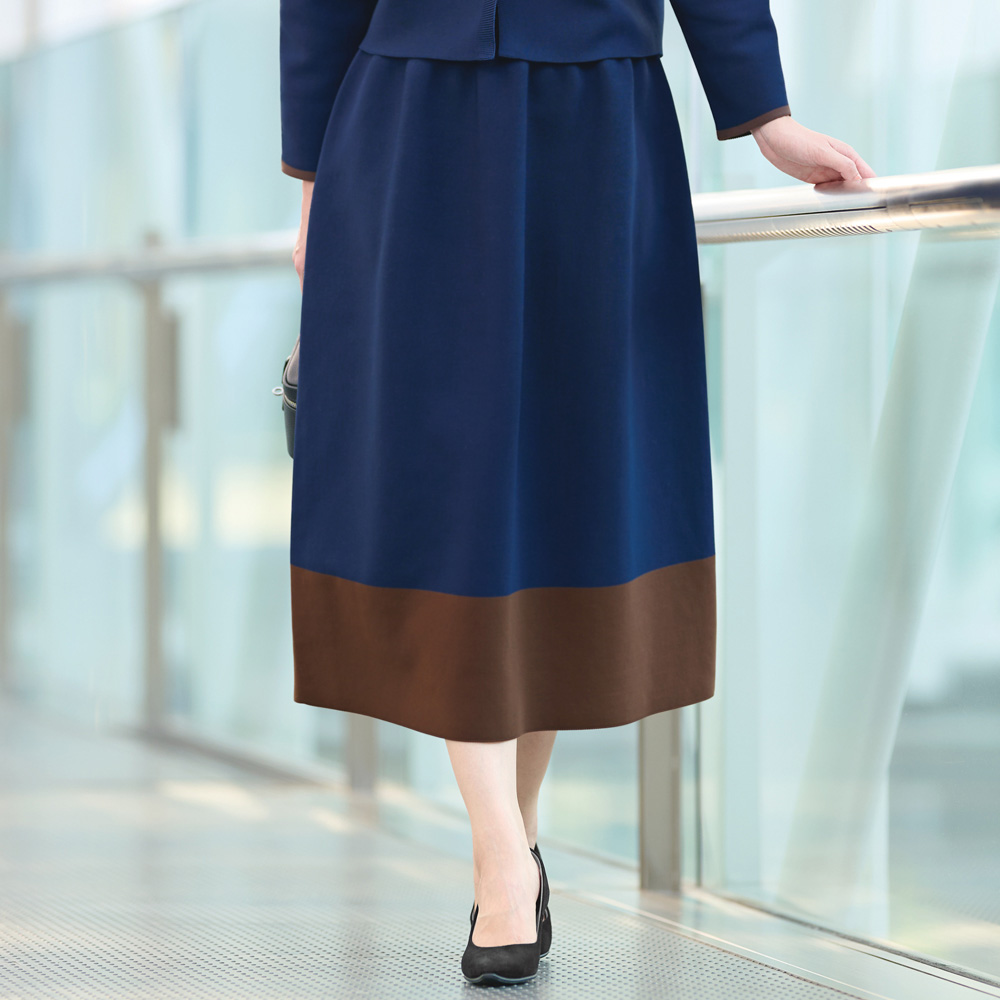 ホールガーメント（R） 軽量 ガーター編み スカート（日本製） サステナブル 147803