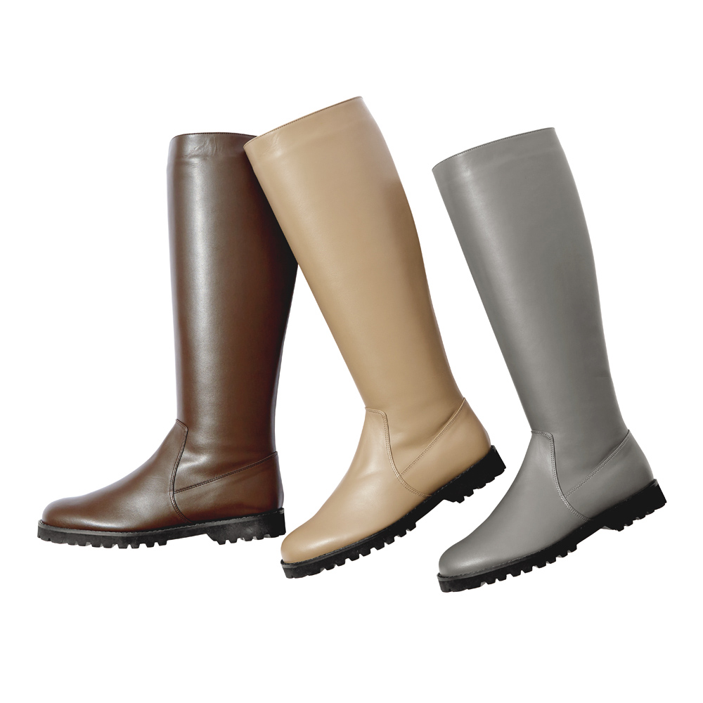 スムースレザー ロングブーツ（日本製） コンフォートパンプス シューズ スニーカー コンフォートシューズ 149306