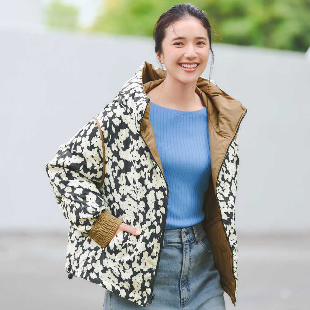 リバーシブル フーディ ダウンジャケット スプリングコート 春コート コート 149501