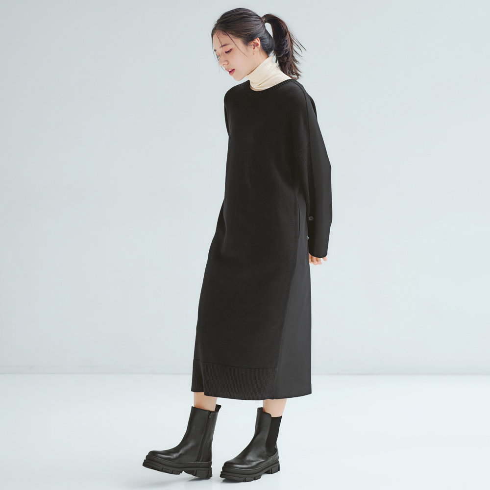 ニットドッキング ダンボール 前後2ウェイ ワンピース ジャージーワンピース ワンピース 149703