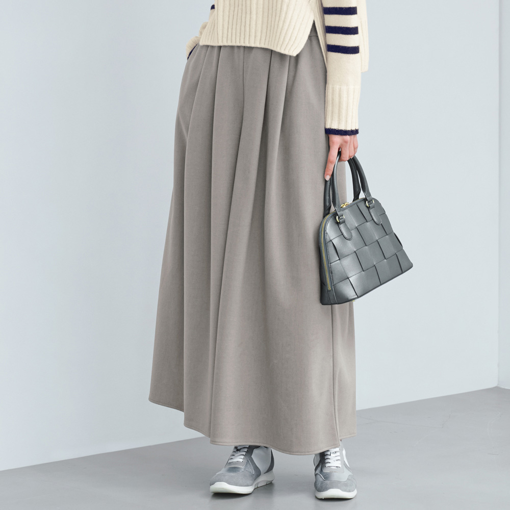 洗える 起毛ジャージー スカーチョ パンツ 150201