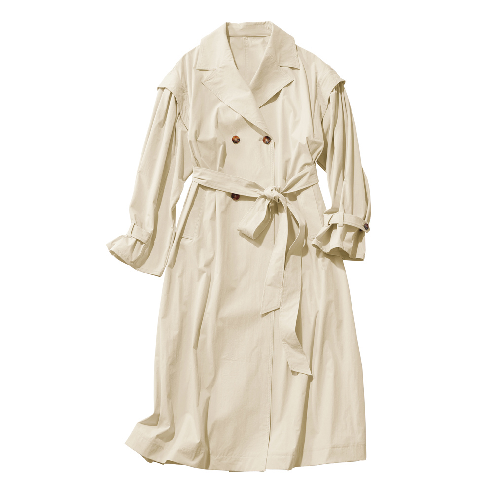 ナイロンストレッチ 2ウェイ トレンチコート ベスト ジレ ジャケット 168901