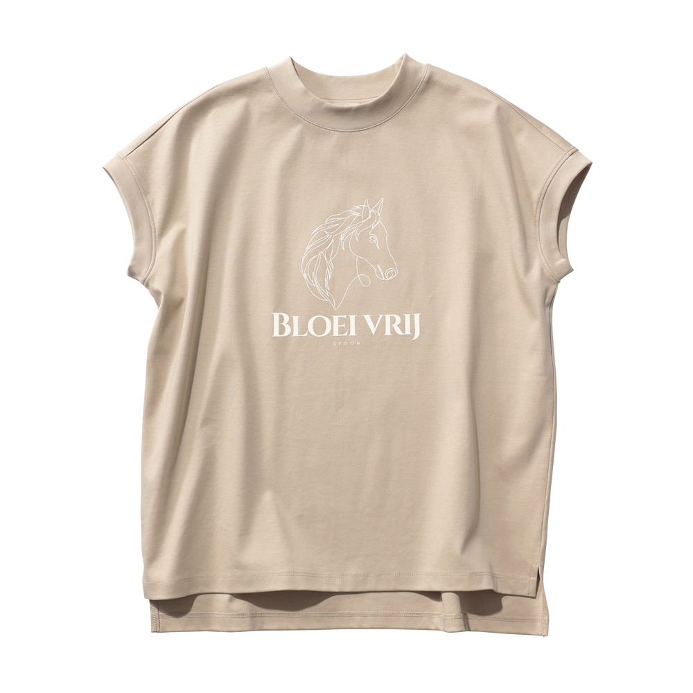 Spoom Holiday/スプームホリデイ 多機能素材シルケット  ホースプリント Tシャツ 機能性ウェア インナー 雑貨 169102