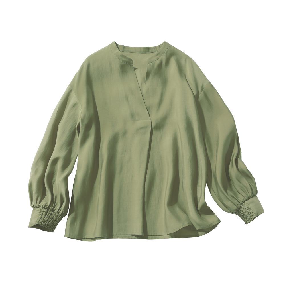 セルロース混 エアリー スキッパーブラウス 機能性ウェア インナー 雑貨 170101