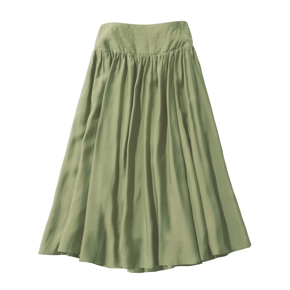 セルロース混 エアリー ボリュームスカート サステナブル 170102