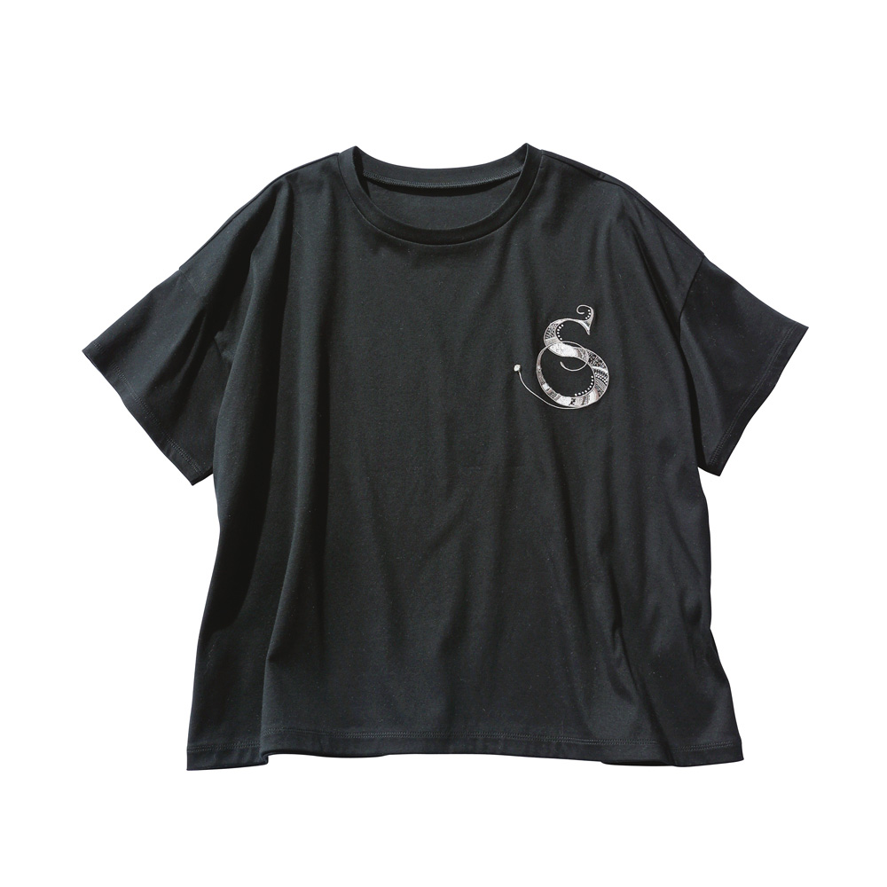 ロゴビジュー刺しゅう Tシャツ （日本製） プルオーバー シャツ ブラウス 173202