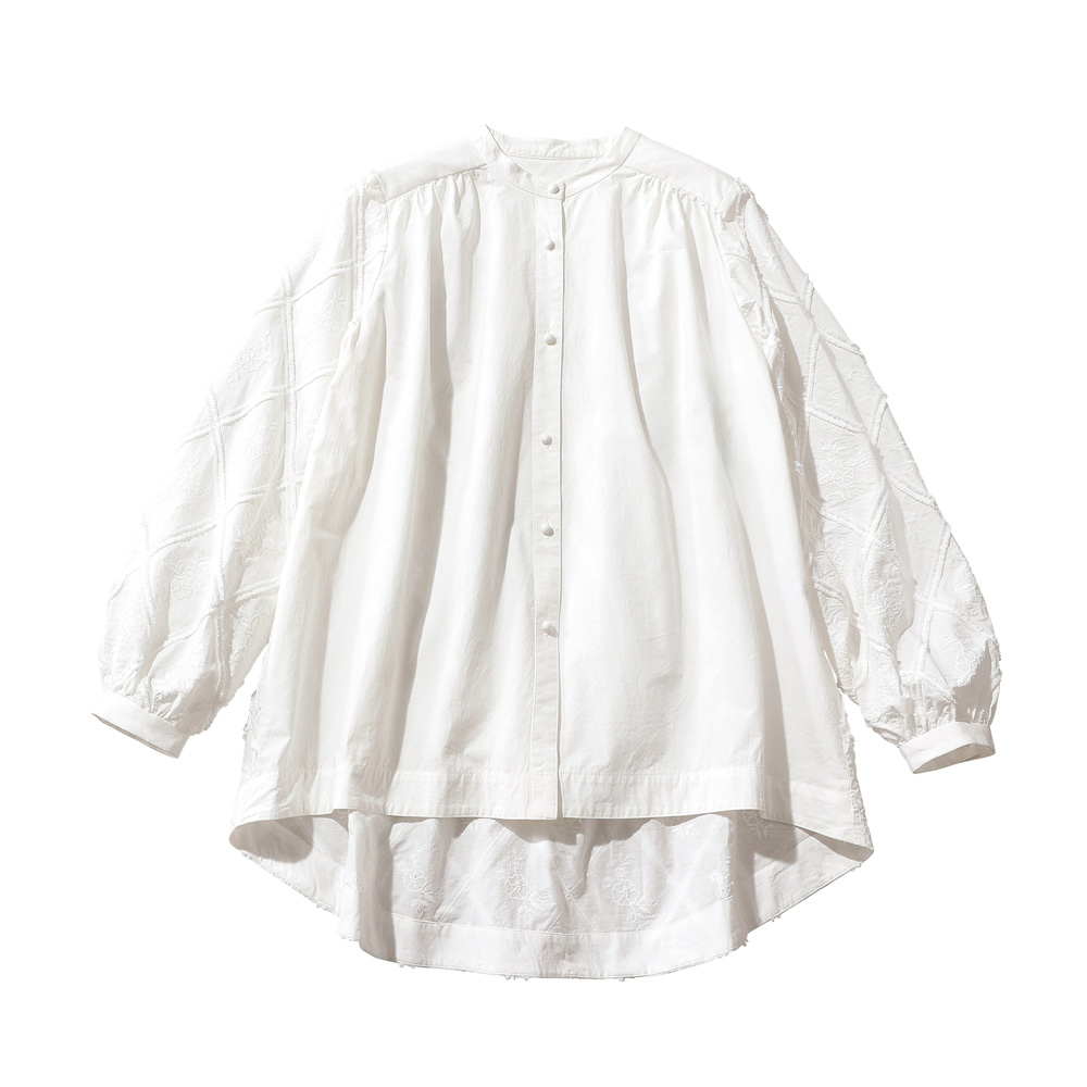 アーガイルレース刺しゅう ブラウス ブラウス シャツ 173401