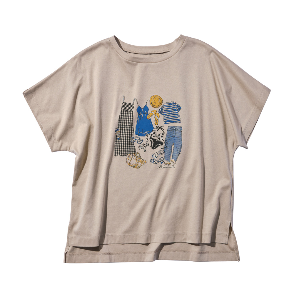 バケーションプリント Tシャツ （日本製） プルオーバー シャツ ブラウス 173602