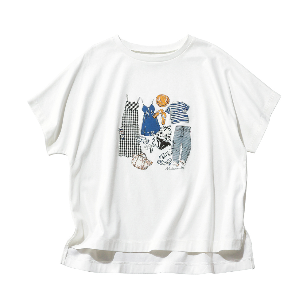 バケーションプリント Tシャツ （日本製） プルオーバー シャツ ブラウス 173602