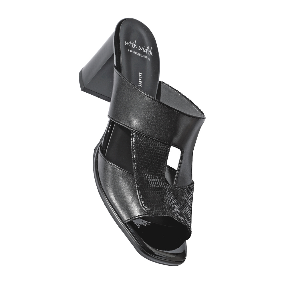 with width/ウィズウィズ 素材コンビ サンダル （日本製） サンダル パンプス 173903