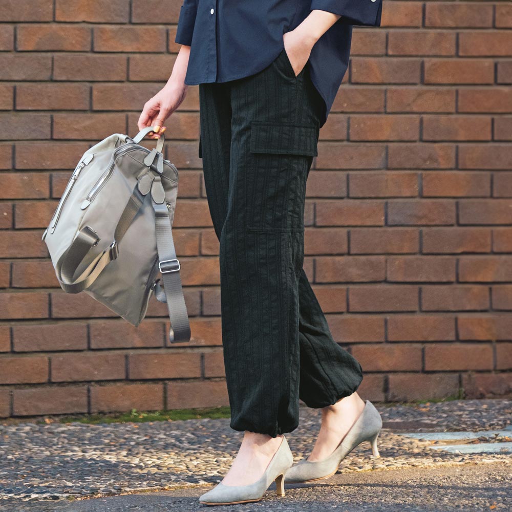 カラミレース パラシュートパンツ イージーパンツ パンツ 173303