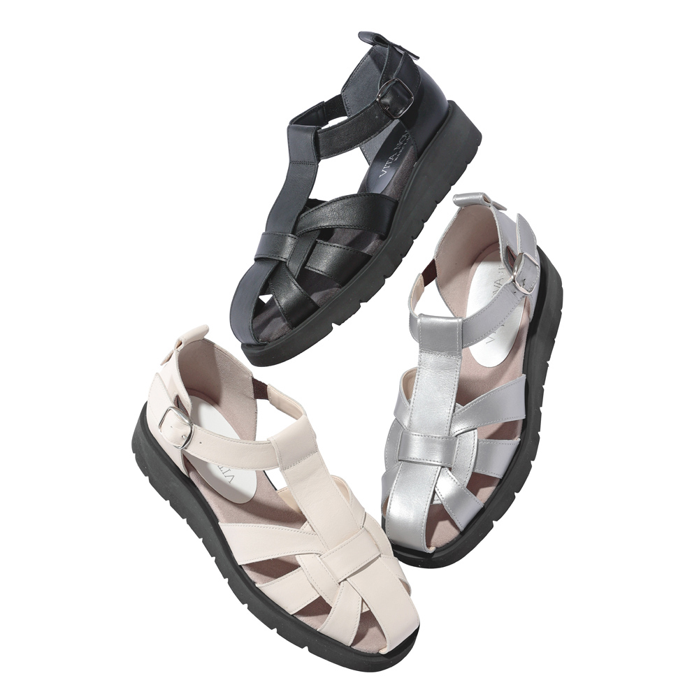 VITA NOVA/ヴィタノーヴァ レザー グルカサンダル （日本製） ローファー ドライビングシューズ スリッポン パンプス サンダル 173802