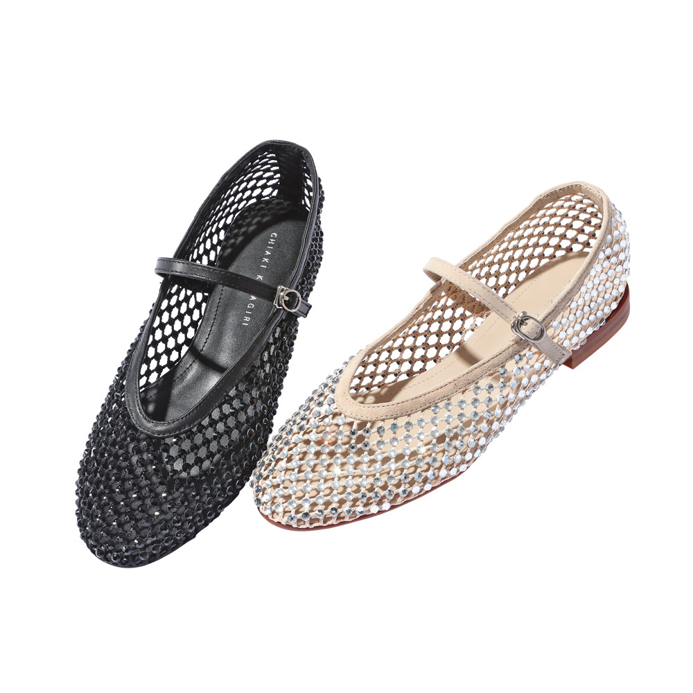 CHIAKI KATAGIRI/チアキカタギリ メッシュ ワンストラップ パンプス ストラップ バックストラップパンプス パンプス サンダル 173901