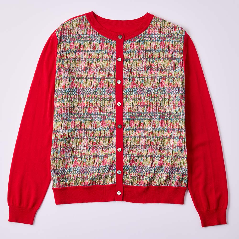 LIBERTY PRINT/リバティプリント ドッキング カーディガン ニットカーディガン ニット セーター 174206