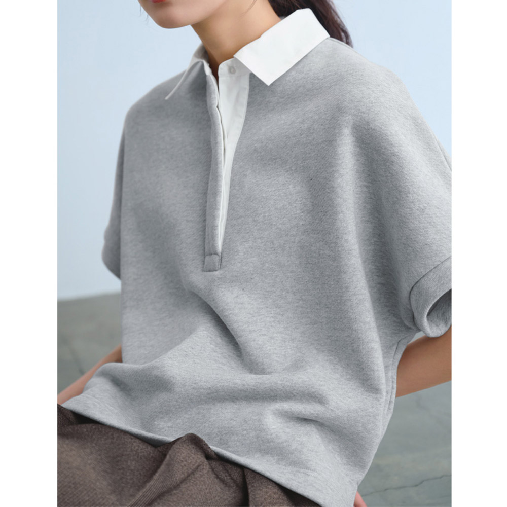 ドルマンスリーブ 裏毛 ラガーシャツ シャツ ブラウス 174207