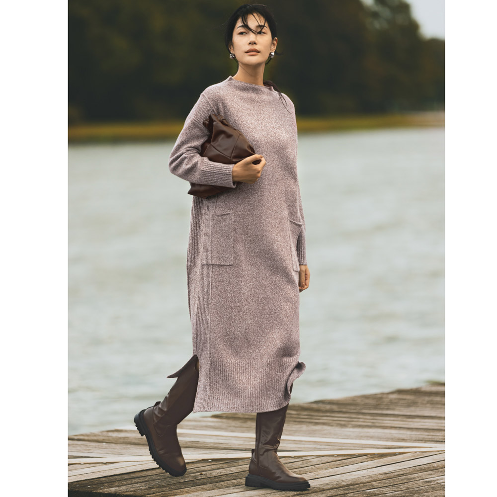 LUTZ & PATMOS カシミヤ・ウールニットワンピース XS-