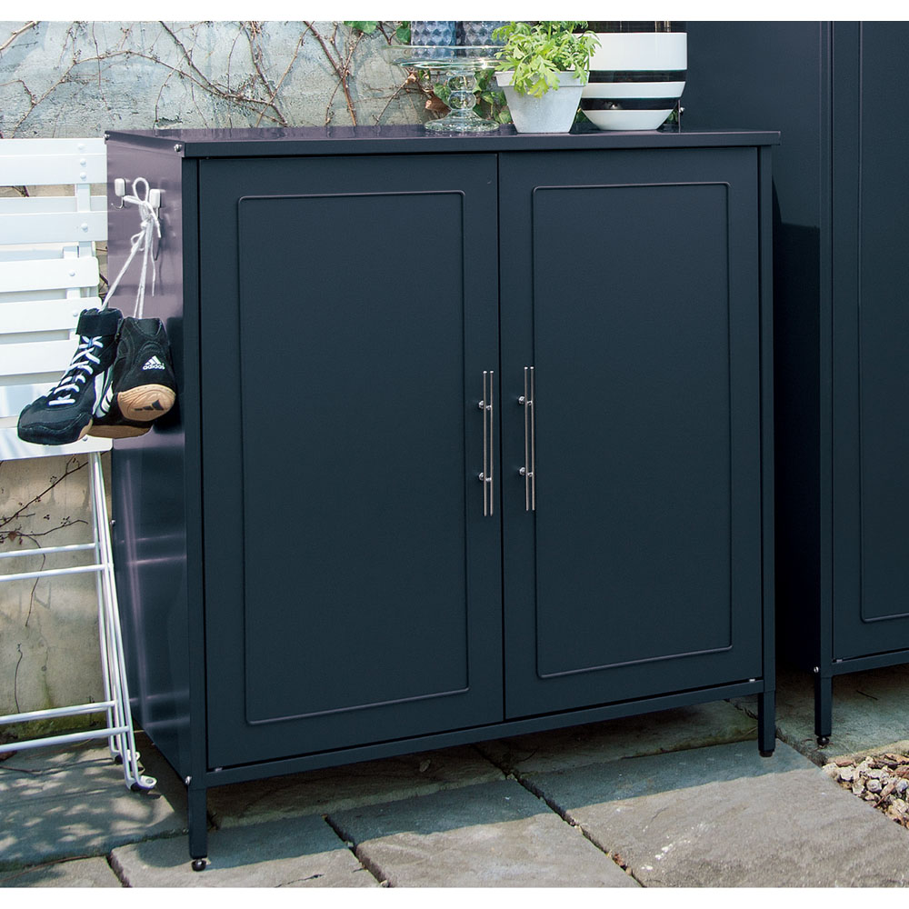 新品 イギリス製 大容量 収納ベンチ ブラック アイアン ディノス 収納