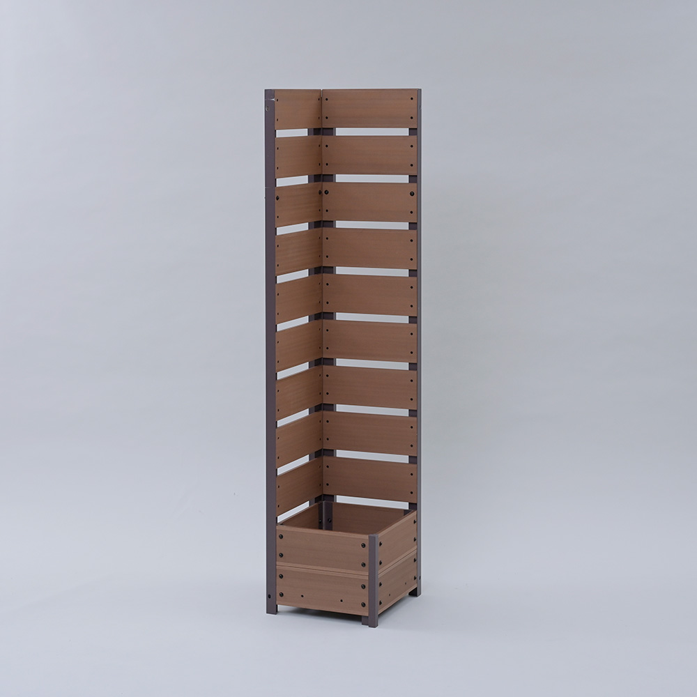 ハンギングできる人工木プランターボックス 高さ150cm コーナー G81004