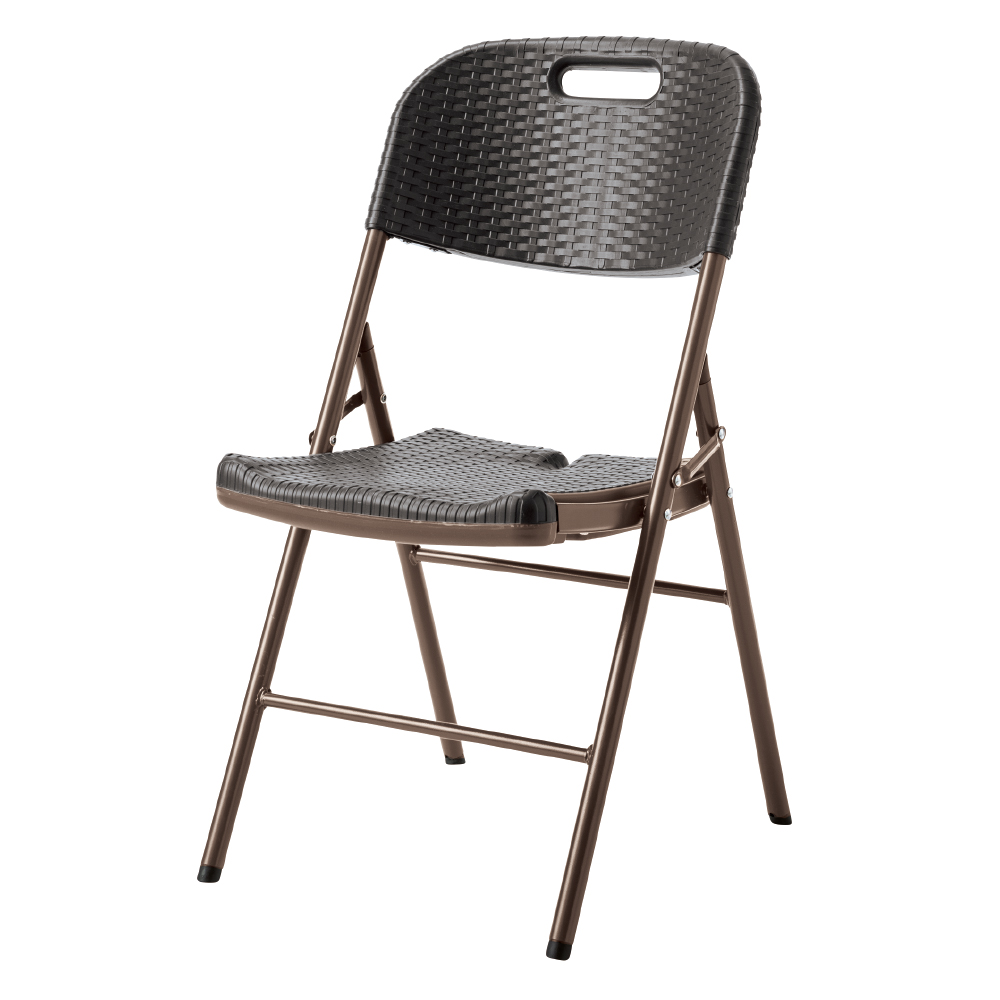 折りたたみ作業台シリーズ ラタン調チェア2脚組 ガーデンチェア ベンチ ガーデンファニチャー G85211