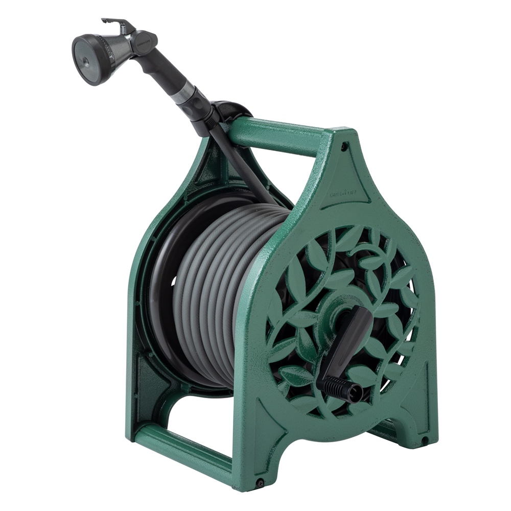 植栽になじむ 鋳物風ホースリール 25m G85359