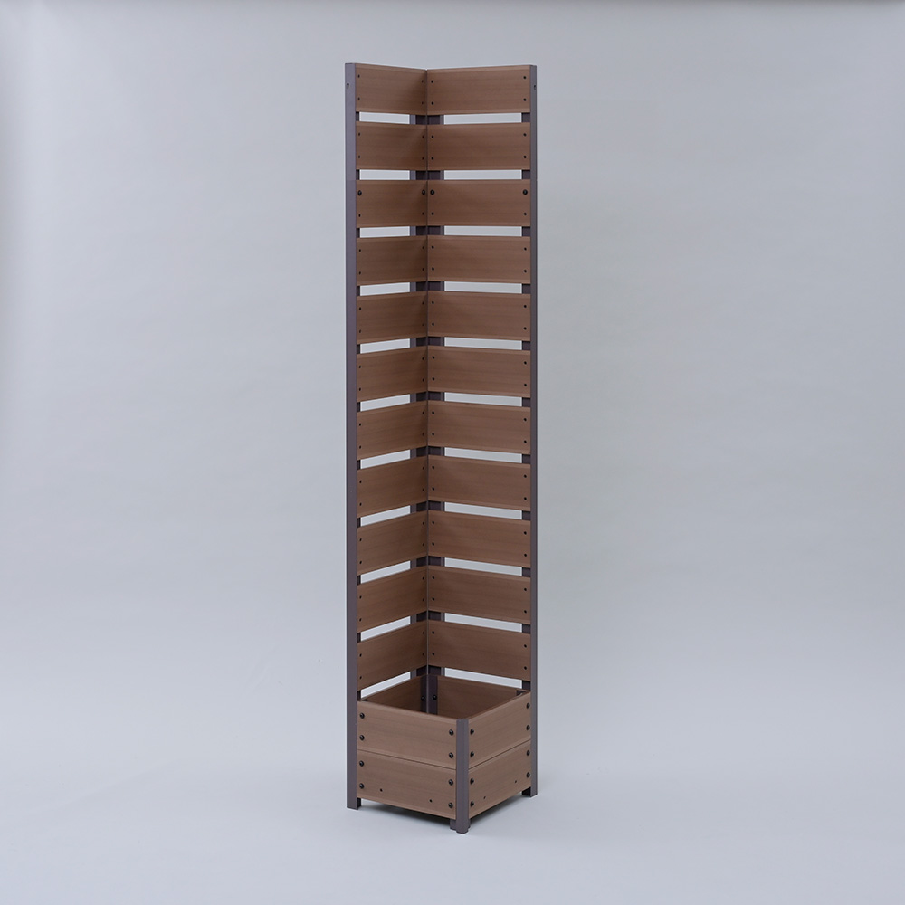 ハンギングできる人工木プランターボックス 高さ180cm コーナー G86803