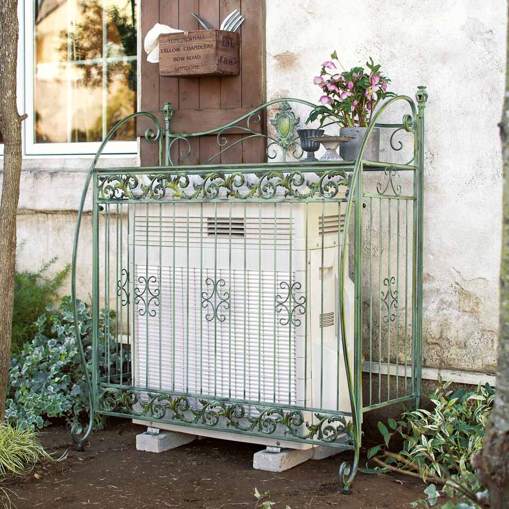 アンティーク調エレガント室外機カバー エアコン室外機カバー G87113