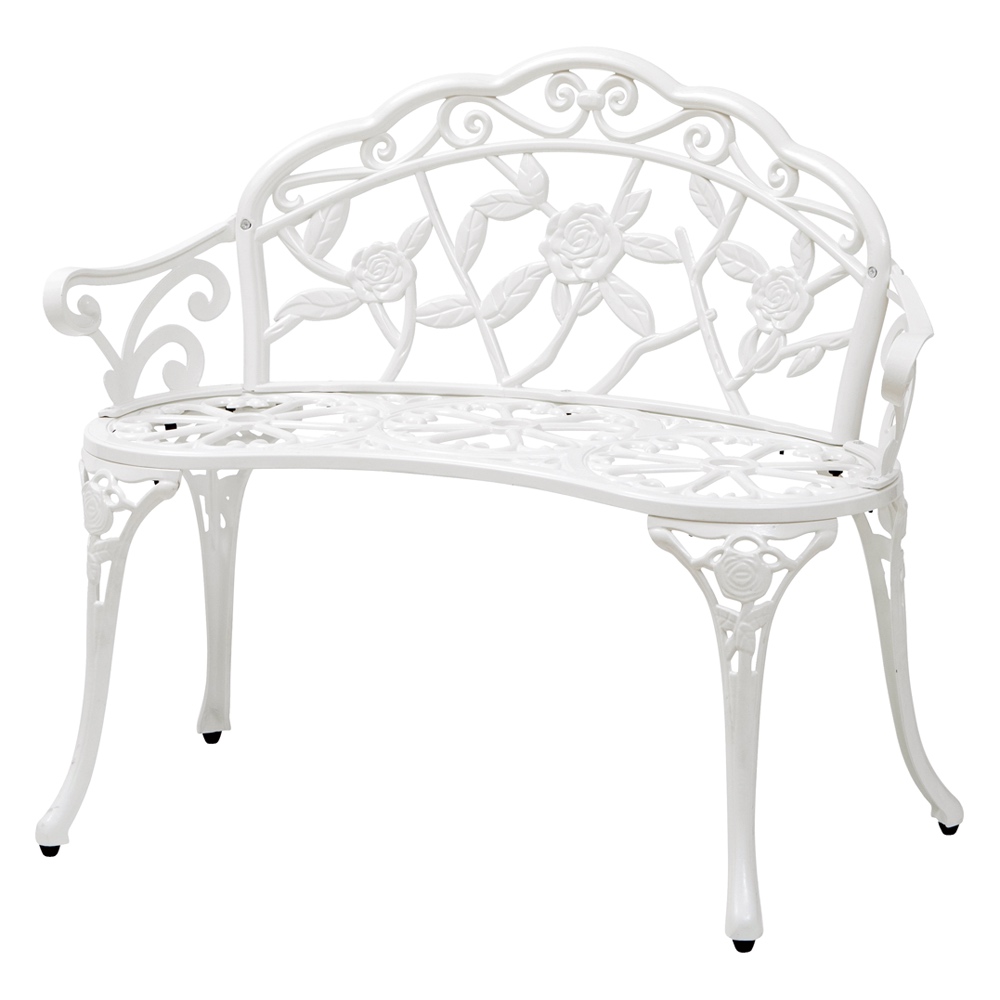 鋳物風ローズベンチ ガーデンチェア ベンチ ガーデンファニチャー G87115