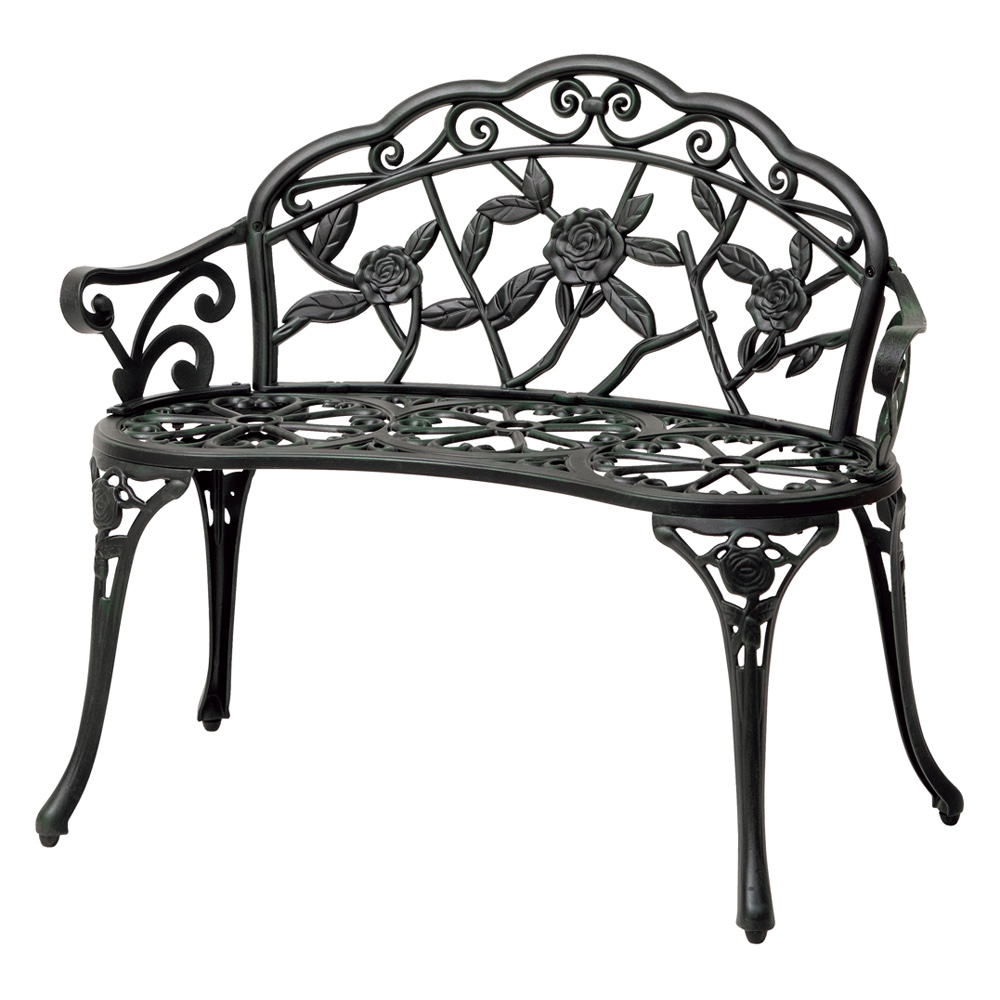 鋳物風ローズベンチ ガーデンチェア ベンチ ガーデンファニチャー G87115