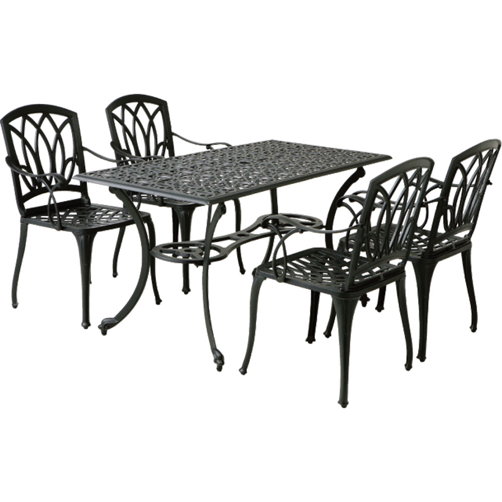 g?STYLE テーブル&チェア 5点セット(テーブル+チェア4脚) ガーデンファニチャーセット ガーデンファニチャー G87307