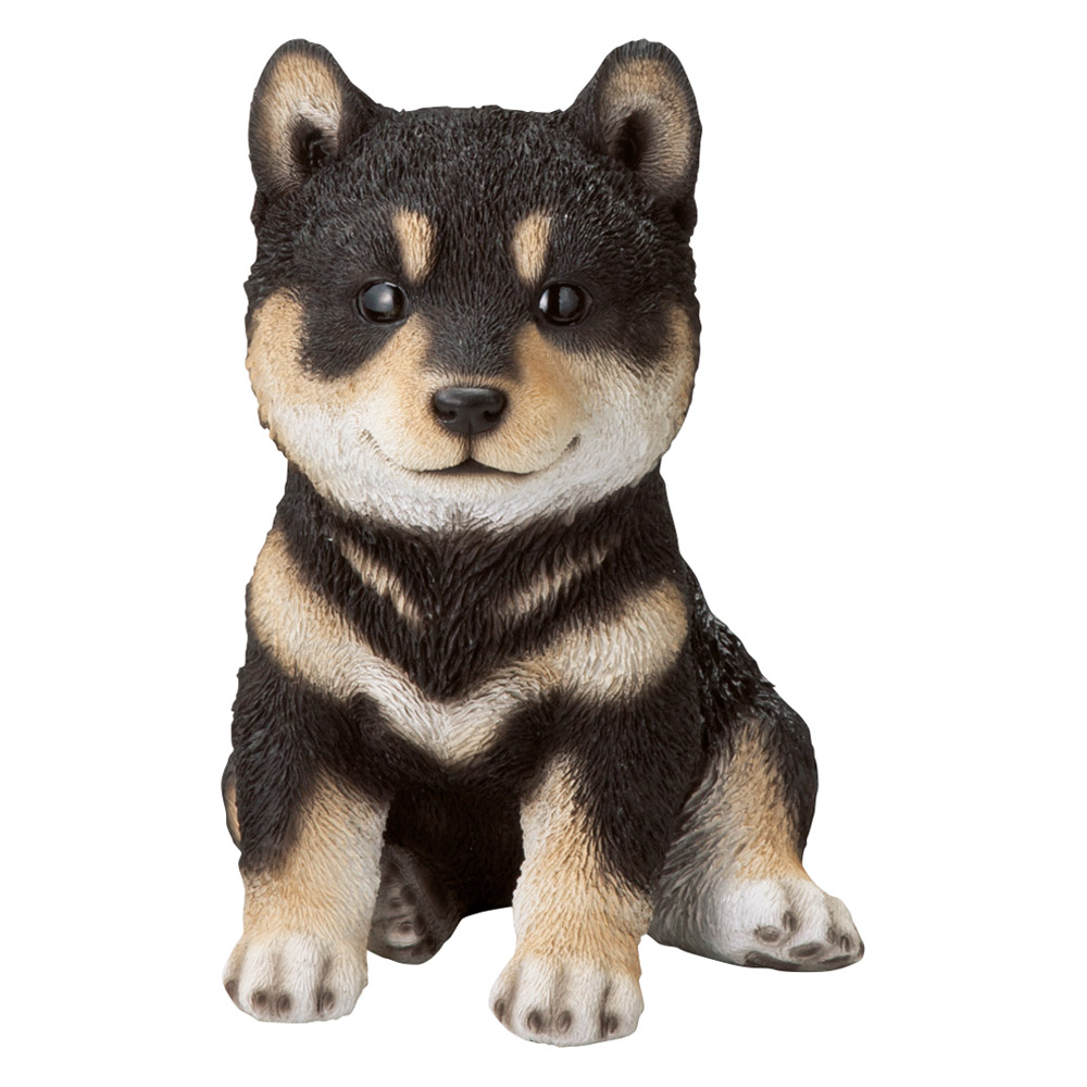 ≪子黒柴≫ 黒柴犬親子のオーナメント ガーデン 置物 G87910