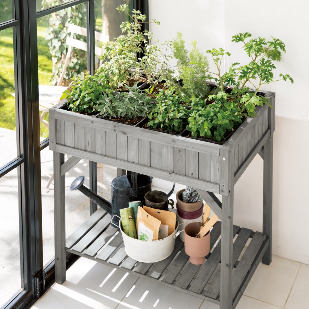 ハーブ用菜園プランター ベジトラグ 大型(8コマ) プランター 植木鉢 鉢カバー G86502