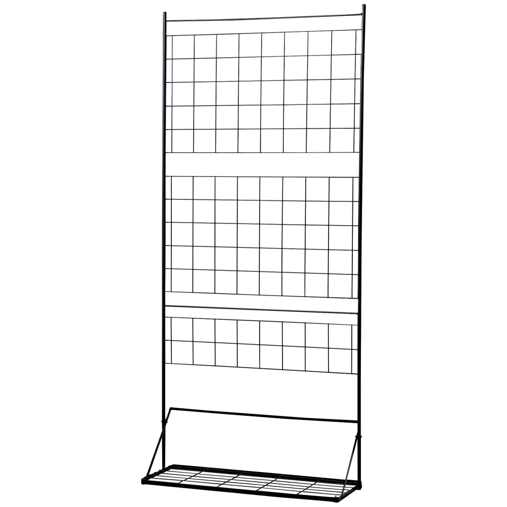 プランター台付きワイドトレリス〈グレー〉 ハイタイプ 高さ196cm G86603