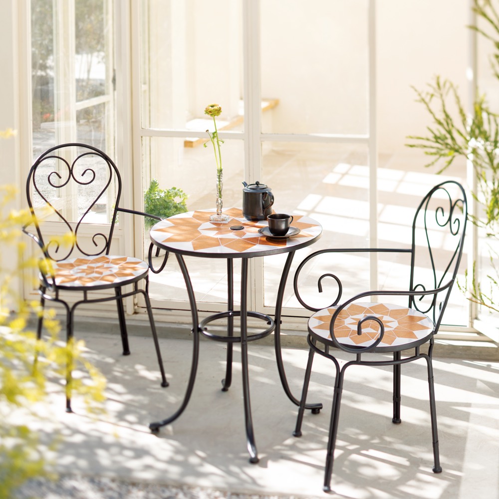 アンソレイユファニチャー ラウンド小 3点セット ガーデンファニチャーセット ガーデンファニチャー G87201