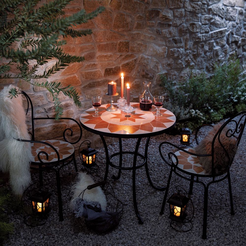 アンソレイユファニチャー ラウンド大 3点セット ガーデンファニチャーセット ガーデンファニチャー G87202