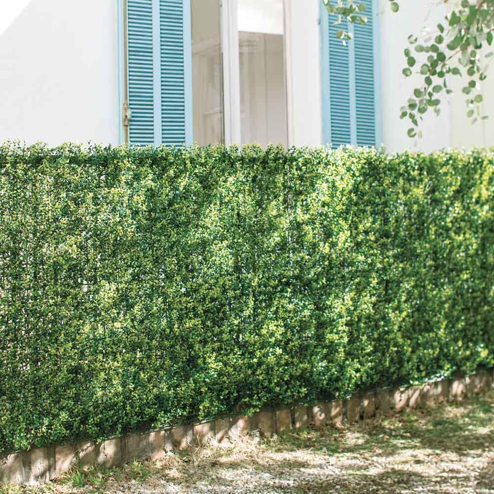 フェンス用目隠しフェイクグリーン お得な2セット(1セット 4枚入り×2) 玄関 ガレージ周り G88016