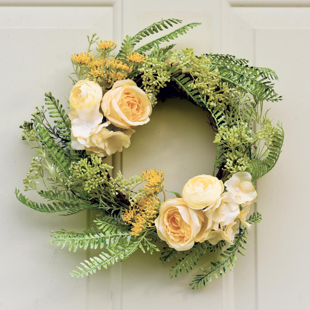黄色のフラワーリース 通販 - ディノス