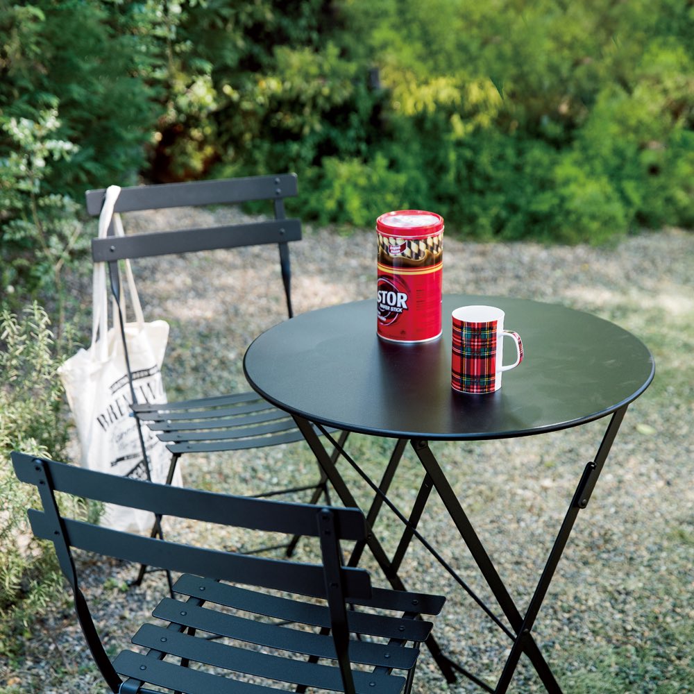 フランス製ビストロテーブル&チェア 3点セット ガーデンファニチャーセット ガーデンファニチャー G95106