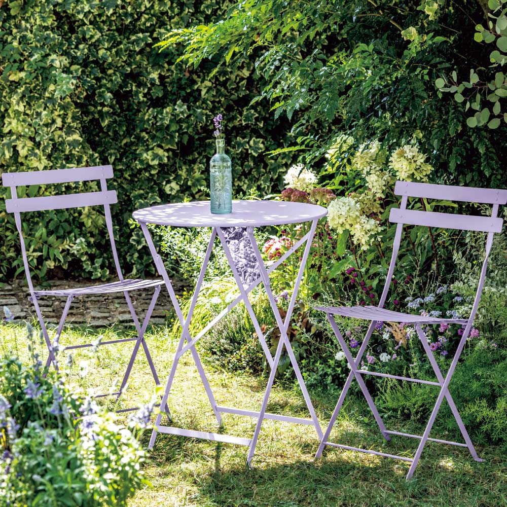 フランス製ビストロテーブル&チェア 3点セット ガーデンファニチャーセット ガーデンファニチャー G95106