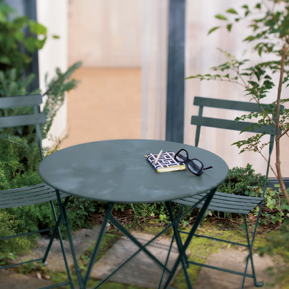 フランス製ビストロテーブル&チェア 3点セット ガーデンファニチャーセット ガーデンファニチャー G95106